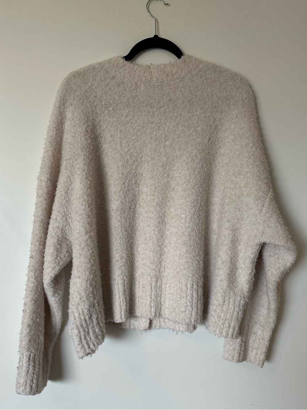 Ava and Viv Cream Cropped Fluffy Cardigan - Picture 2 of 4